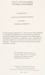RARE: COMMERCIAL HERCULES TRAINING MANUAL VOLUME 1-7 GENERAL AIRCRAFT JULY 1966