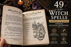 Old Handwritten Witchcraft Spell book – Grimoire for Wicca & Magick Witch Wiccan