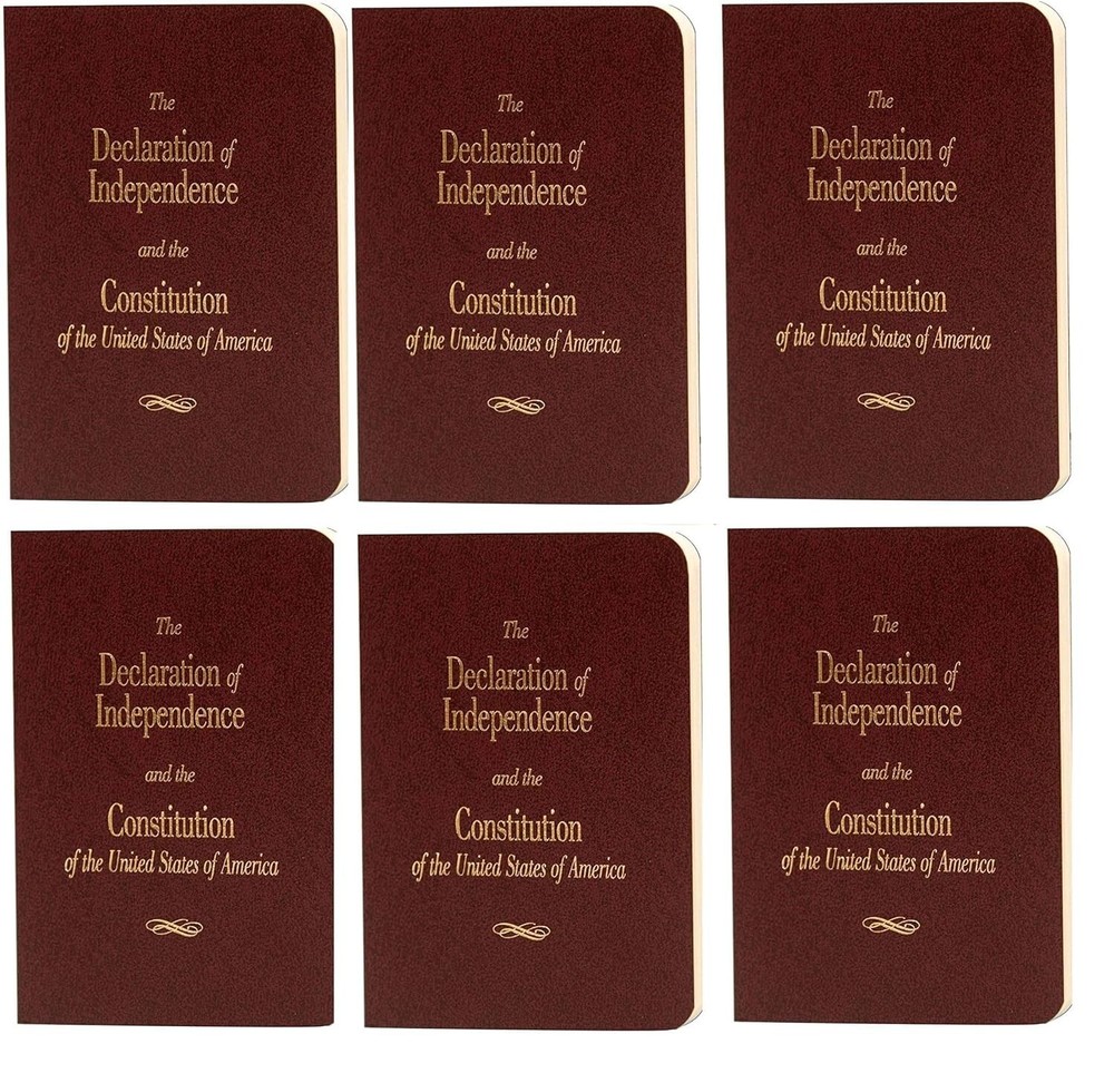 6 Pocket Size United States Declaration Of Independence & Constitution Of the US