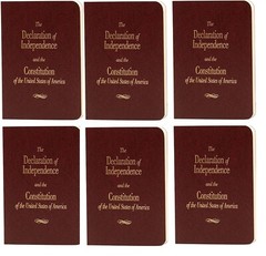6 Pocket Size United States Declaration Of Independence & Constitution Of the US