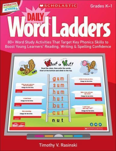Interactive Whiteboard Activities: Daily Word Ladders Grades K–1: 80+ Word Study