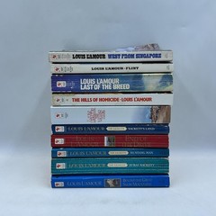 Vintage Louis L’Amour Lot Of 10 Paperback Books Bantam Assorted Western USA