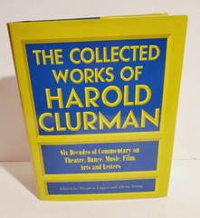 THE COLLECTED WORKS OF HAROLD CLURMAN HARDCOVER BOOK LOGGIA YOUNG