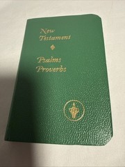 New Testament Pocket Bible Psalms Proverbs. Green Crisp and Tight Unused