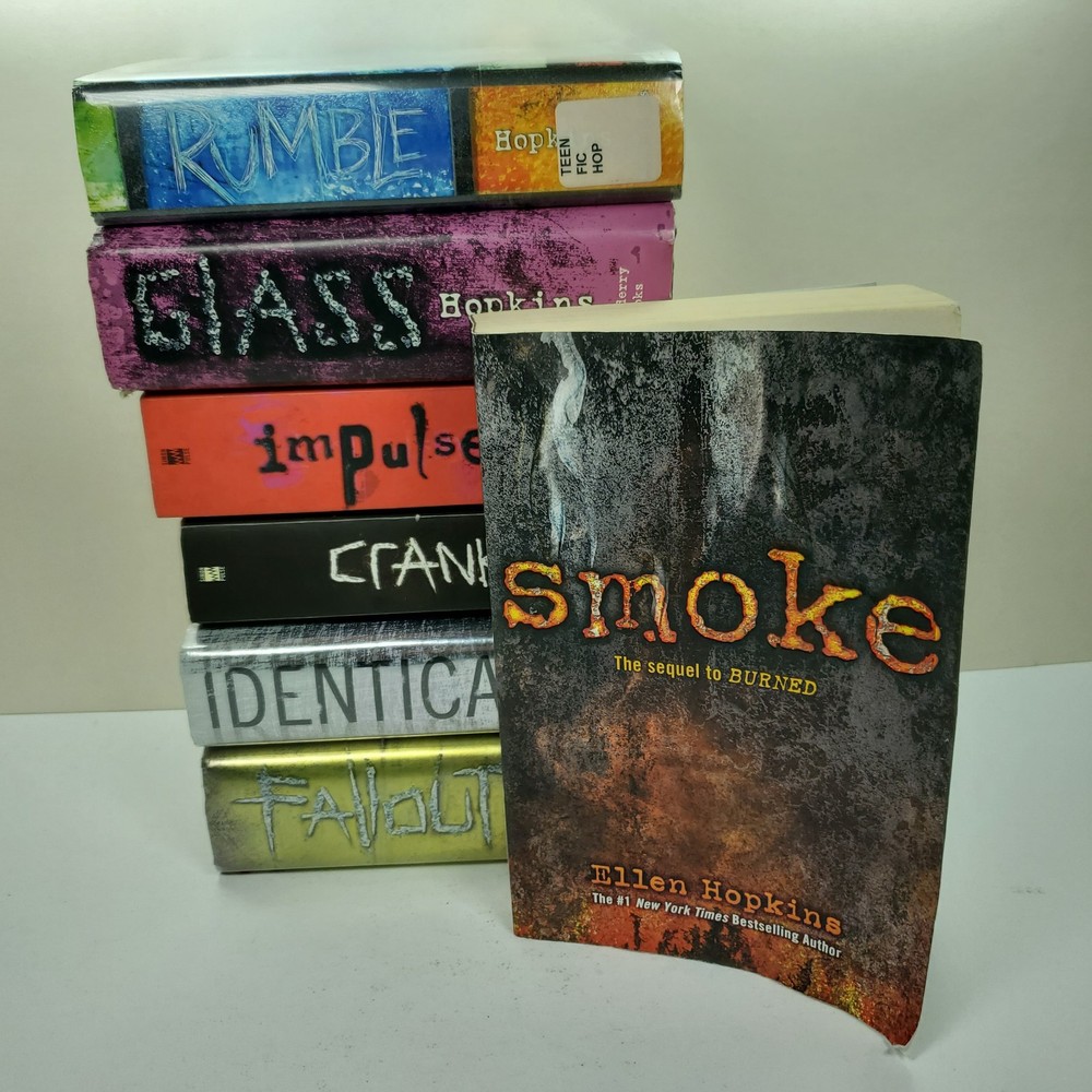 Lot Ellen Hopkins Crank Series 7 PB &HC Book Set