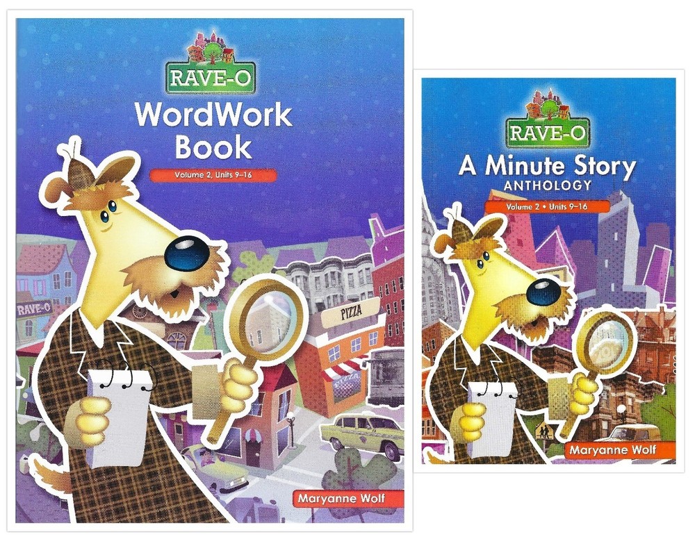 RAVE-O WordWork Book, Vol. 2 plus A Minute Story Anthology, Vol. 2 – NEW, UNUSED