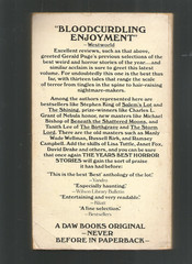 THE YEAR’S BEST HORROR STORIES SERIES VI -ED: GERA;D W.PAGE -DAW# 297 -1978-1st
