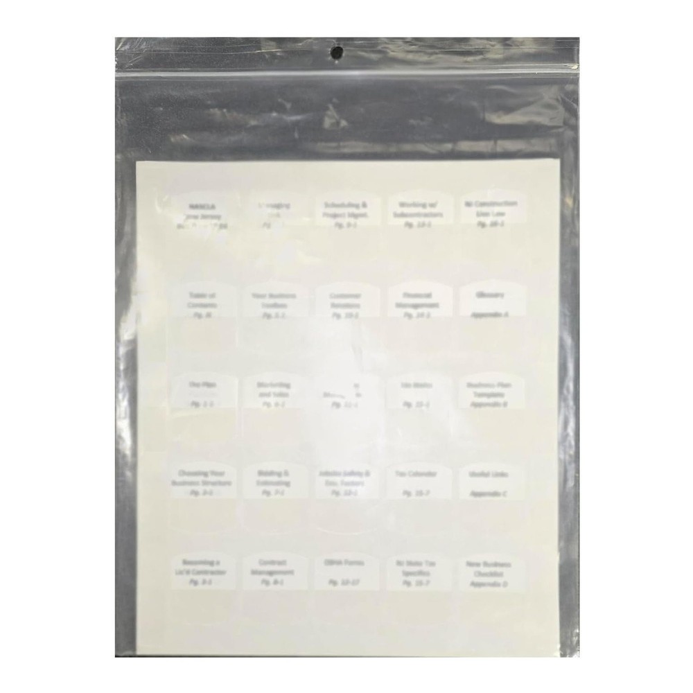 Preprinted Tabs – Builder’s Guide to Accounting Revised