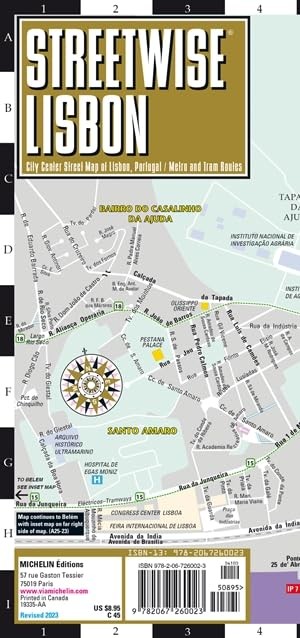 Streetwise Lisbon Map: Laminated City Center Street Map of Lisbon, Portugal …