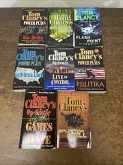 Tom Clancy Military Thriller Book Lot 8 PB HC Jack Ryan ACTION Spy Fiction