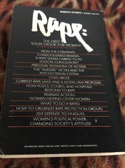 Rape The First Sourcebook for Women By New York Radical Feminists 1st Edition