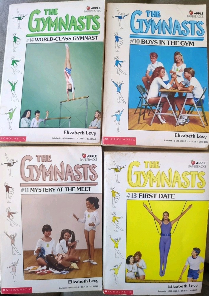 Lot of 4 Vintage PB Books The Gymnasts Elizabeth Levy 10,11,13&14 Apple Fiction