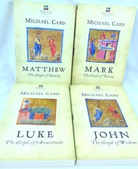 Michael Card: Biblical Commentaries Gospels 4 Book Lot. Matthew Mark Luke John