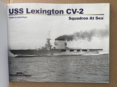 WWII USN Navy USS LEXINGTON CV-2 Aircraft Carrier Pacific Squadron at Sea Signal