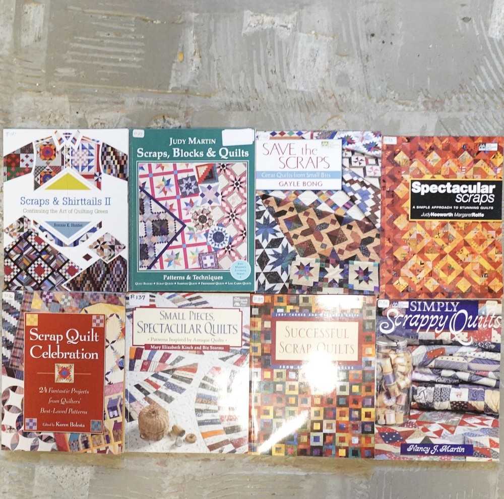 Lot 8 Scrap Quilt Books Patterns Judy Martin Bonnie Hunter Save the Scraps Set