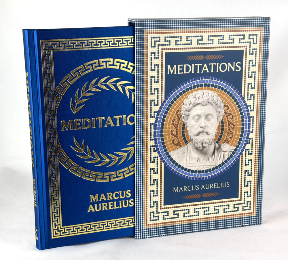 Rare – Meditations by Marcus Aurelius & George Long Deluxe Slipcased Silkbound