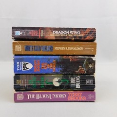5pc Epic Fantasy Paperback Lot Weis Hickman Donaldson Terry Brooks Robert Jordan
