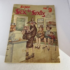 Vintage Pierre Davis, Super Sex To Sexty #25 And #9 Adult Humor, Comic Lot Of 2￼