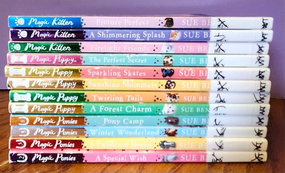 Lot of 12 Sue Bentley „Magic” Series Books: Kitten, Puppy, Ponies – Paperbacks