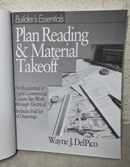 Builders Essentials Plan Reading & Material Takeoff Wayne DelPico PB Book 1994