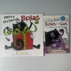 Merry Christmas Splat the Cat The Name of the Game Rob Scotton Set of 2