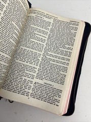 Bible KJV Zip Leather Original Tongues Antique VTG American Society
