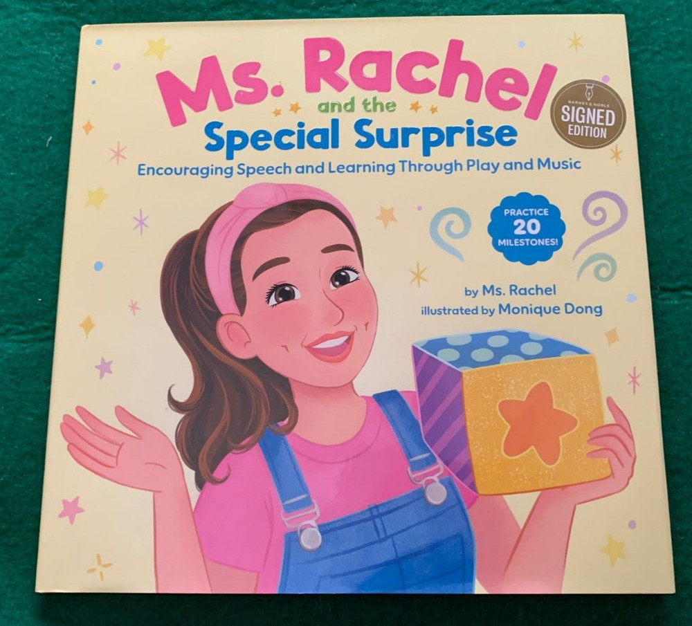 Ms. Rachel & The Special Surprise SIGNED 1st/1st HC DJ 2024 Kids Learning