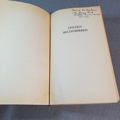 Lincoln Reconsidered David Donald 1956 Second Edition Enlarged Civil War Vintage