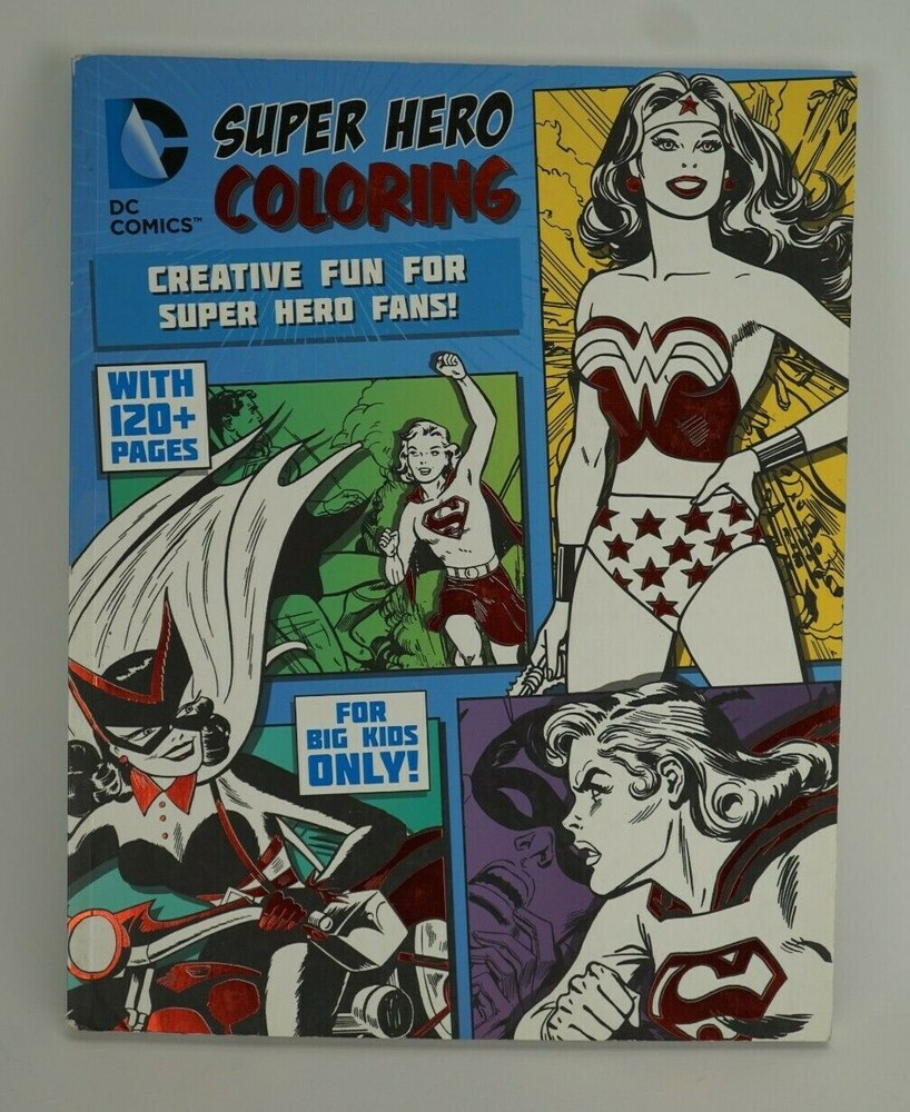 Adult DC Comics Super Hero Coloring Book For Big Kids