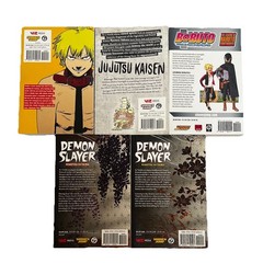 Lot of 5 Shonen Jump Manga – Chainsaw Man JJK Demon Slayer Boruto, English Ed