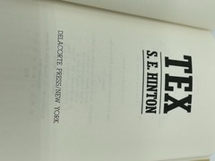 Tex S.E. Hinton 1979 1st Ed Eleventh Printing Delacorte Press HCDJ Ex Library