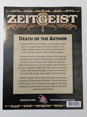 ENsider – Zeitgeist Death of the Author – Ryan Nock – 5E D&D Supplement Like New