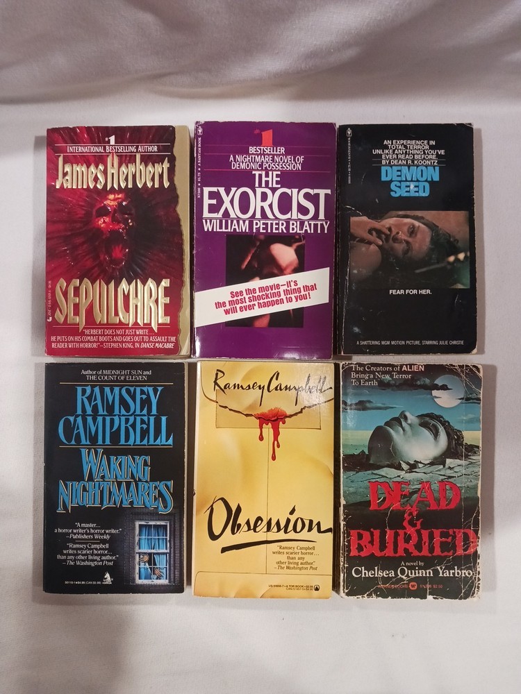 Vintage Horror Paperback Book Lot Paperbacks From Hell Books Occult Movie Tie-in