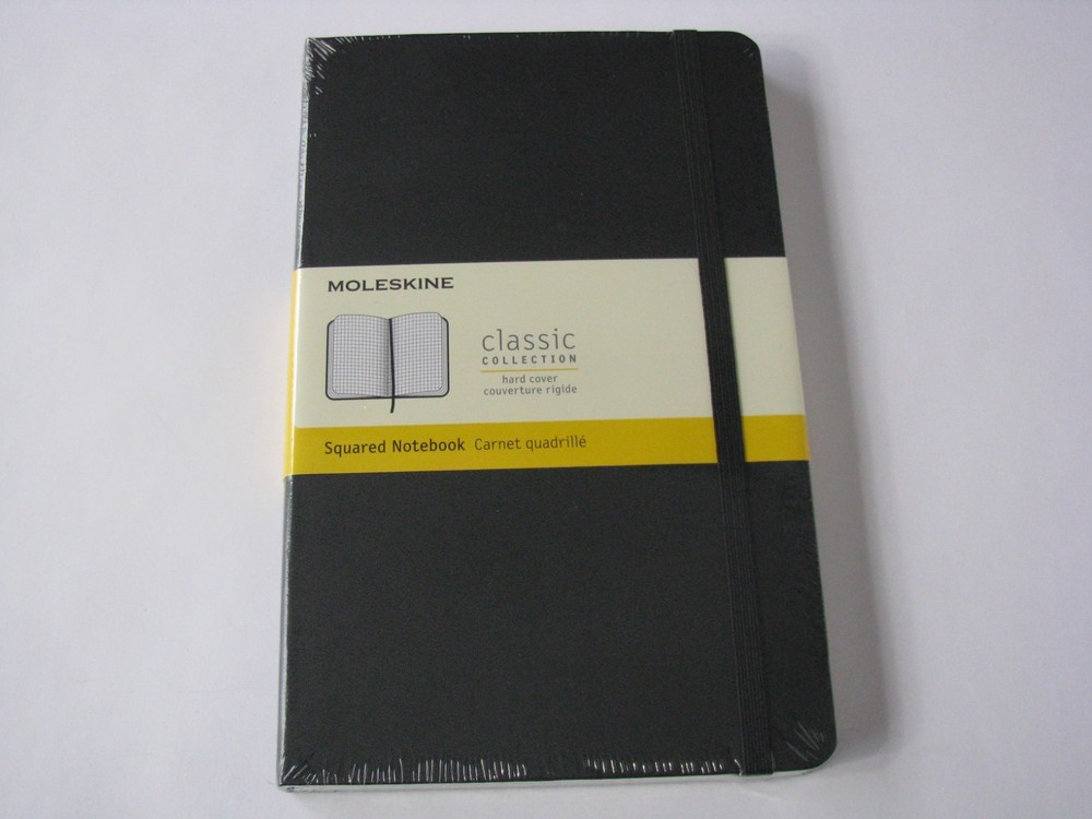 Moleskine Classic Black Hardcover Squared Notebook 240 Pages 5” x 8-1/4” SEALED
