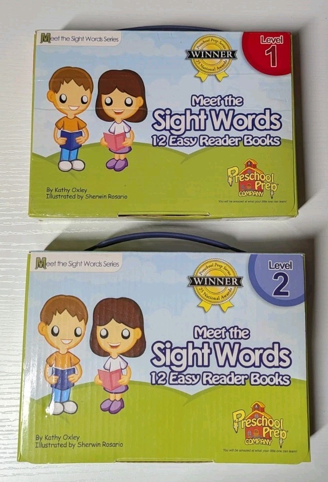Meet The Sight Words – Level 1 & 2 Easy Readers 24 Books Homeschool 2 Box Sets