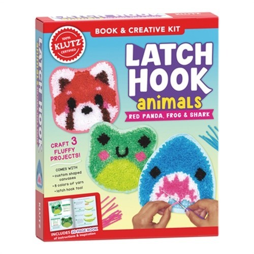 Latch Hook Animals: Red Panda, Frog & Shark (Mixed Media Product)