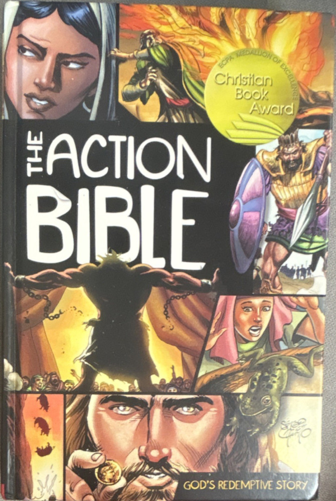 David C Cook The Action Bible Hardcover Illustrated Doug Mauss Sergio Cariello