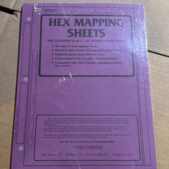 Hex Mapping Sheets (Pad of 50, double-sided, 0.2 inch hexes) Chessex 9302