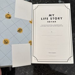 MY LIFE STORY So Far : A Journal of Personal History Book Gray New