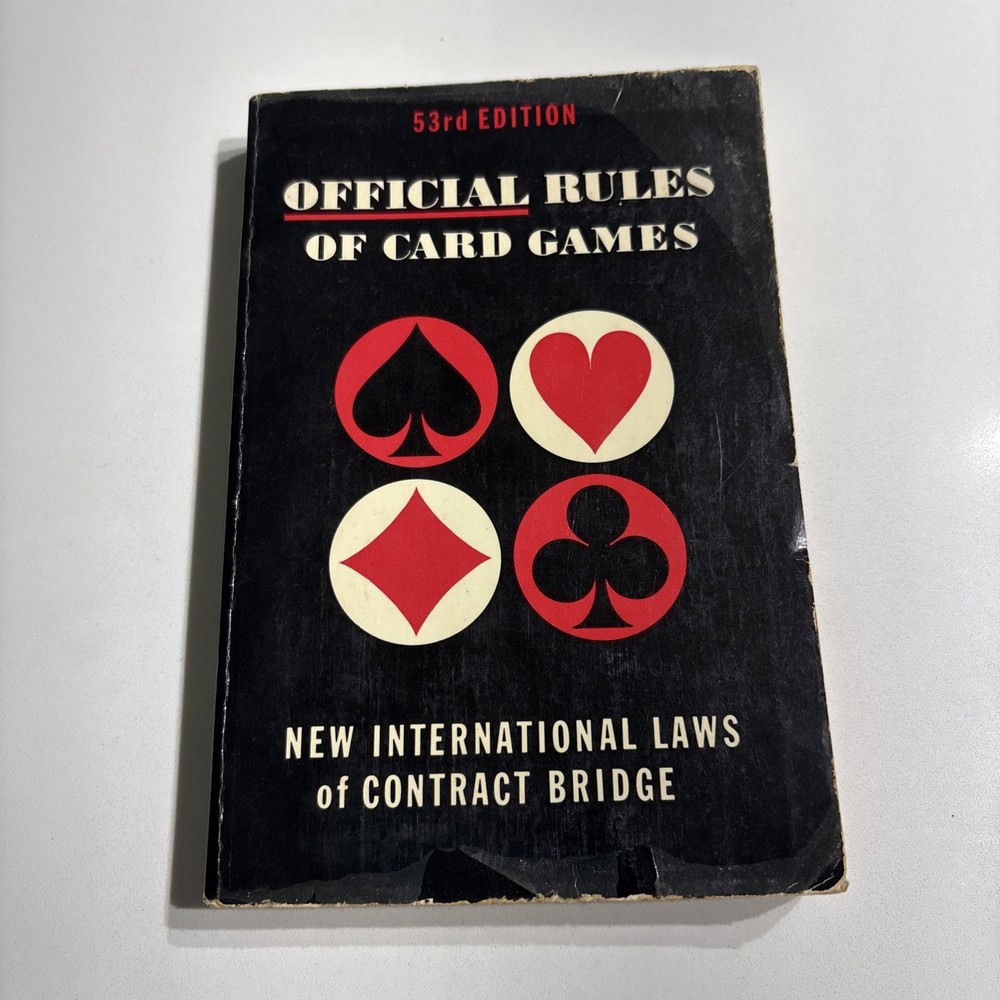 1963 Official Rules Of Card Games 53rd Edition Paperback Poker Bridge Canasta