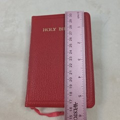 Vintage Pocket Size Oxford KJV TEXT BIBLE 01153x Red Leather Gilt Box