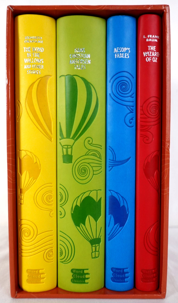 Discovery Word Cloud 4 Classic Set Oz Wind Willows Aesop Faux leather clean