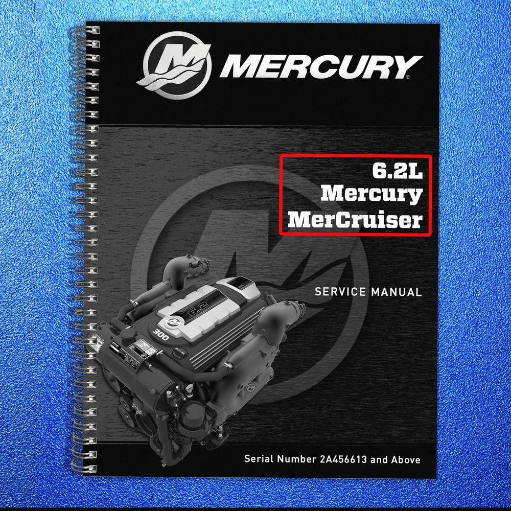 MERCURY 6.2L MERCRUISER SERVICE MANUAL – STEEL WIRE CLOSURE – STRONG COVERS