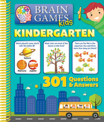 Brain Games Kids: Kindergarten Activity Workbook – PI Kids – Spiral-bound – GOOD