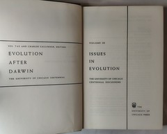 Evolution After Darwin The University Of Chicago Centennial 3 Volume HB 1960