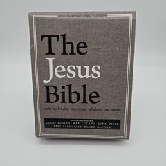 The Jesus Bible by Louie Giglio (2017, Hardcover) Gray Cloth Cover