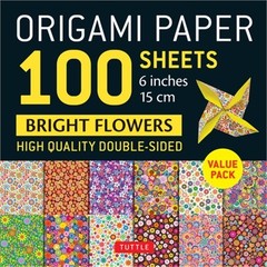 Origami Paper 100 Sheets Bright Flowers 6 (15 CM): Tuttle Origami Paper: Double-