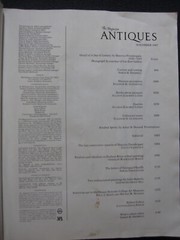 Antiques, The Magazine – November 1987 [Paperback]