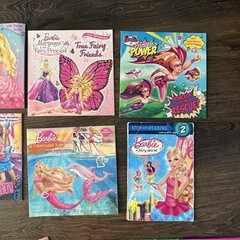 Barbie Book Lot of 9 Fairy Princess Mermaid + Sticker Activity Books