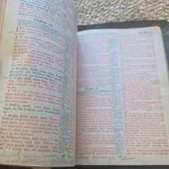 1901 HOLY BIBLE RED LETTER EDITION OLD AND NEW TESTAMENT LARGE TYPE U.S.A.
